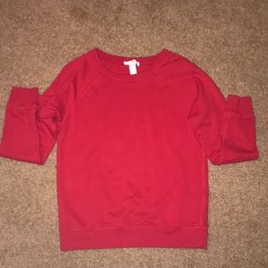 Red crew neck